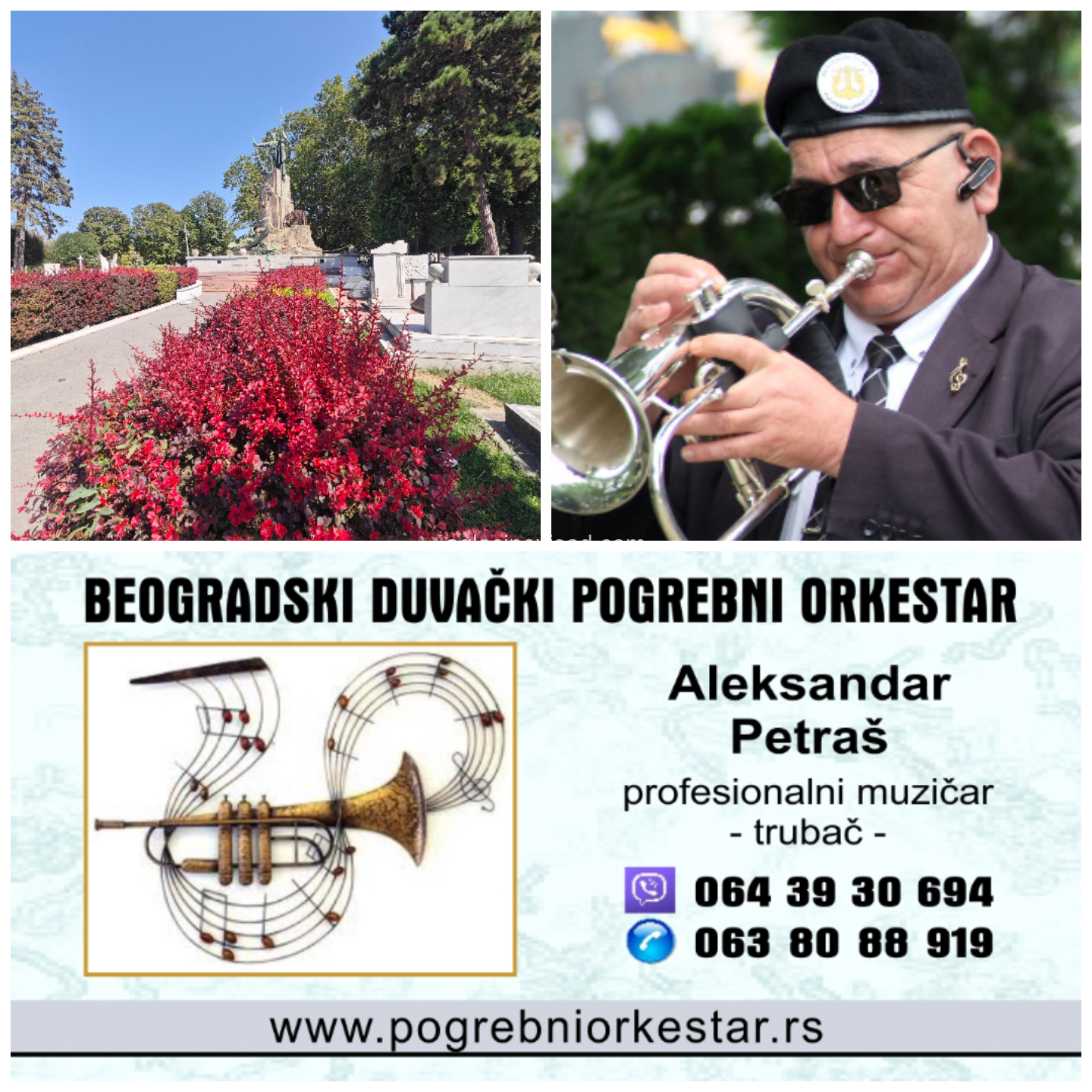 Solista na trubi za sahrane pogrebe New Cemetery Beograd