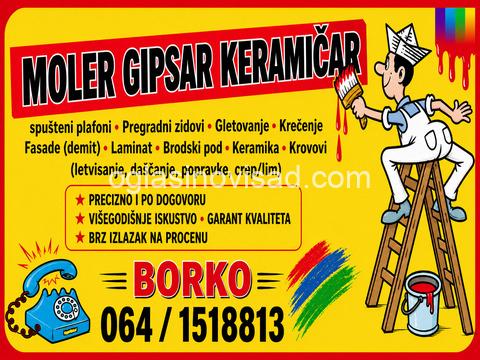 Moler Gipsar Keramičar Zrenjanin